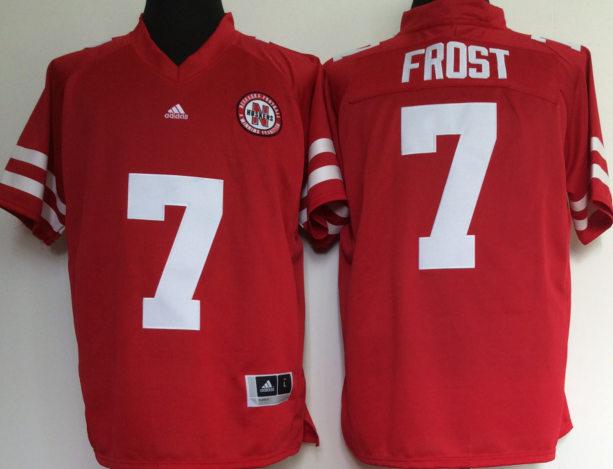 NCAA Men Nebraska Huskers Red #7 FROST